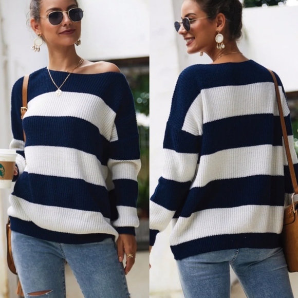 AVERY Color Block Knit Sweater - Picture 2 of 2